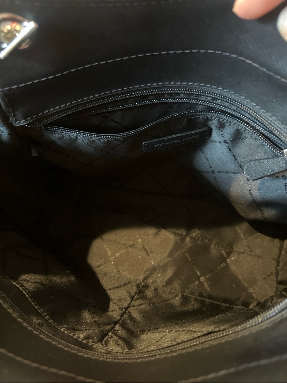 Michael Kors Black Chain-Detail Signature Tote - Picture 3 of 9